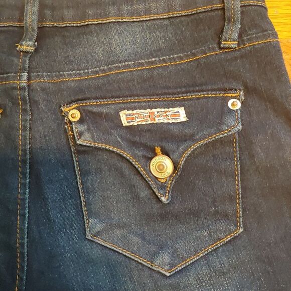 Hudson Girls CPSIA 2008 Slim Skinny Dark Wash Jeans Size 14 Flap Pocket - Picture 7 of 7